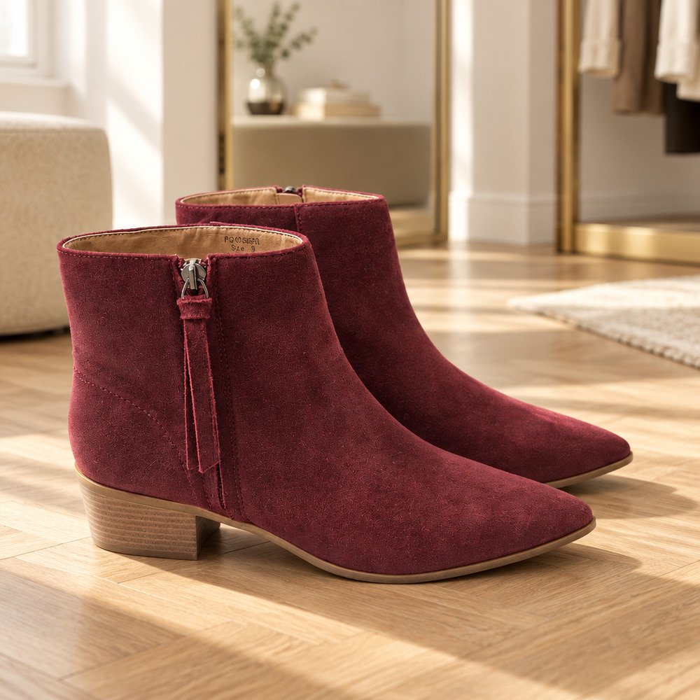 NWOB Journee Collection Faux Suede Booties Size 9.5